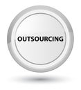 Outsourcing prime white round button Royalty Free Stock Photo