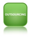 Outsourcing special soft green square button Royalty Free Stock Photo
