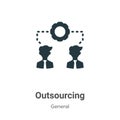 Outsourcing vector icon on white background. Flat vector outsourcing icon symbol sign from modern general collection for mobile