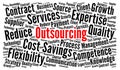 Outsourcing word cloud concept Royalty Free Stock Photo