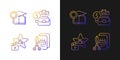 Outstanding aptitude gradient icons set for dark and light mode