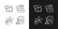 Outstanding aptitude linear icons set for dark and light mode