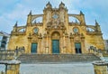 The facade of Holy Saviour Cathedral, Jerez, Spain Royalty Free Stock Photo