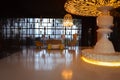 Outstanding lobby design with lights. Luxury interiors of light pattern Royalty Free Stock Photo