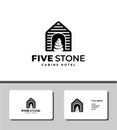 Outstanding logo template design that illustrates cabins houses