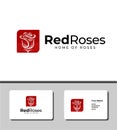 Outstanding logo template design that illustrates classic red rose