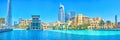 Outstanding panorama of Downtown district of the city, on March 3 in Dubai, UAE