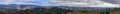 Outstanding panoramic view on Bucegi Mountains, Dichiu Peak Royalty Free Stock Photo