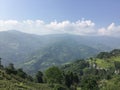 Outstanding view of mountain of East Nepal place called Ilam  near by India north east Royalty Free Stock Photo