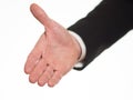 Outstretched hand to welcome Royalty Free Stock Photo