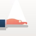 Outstretched hand. Vector