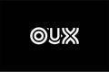 OUX Creative Unique Modern Letter Logo Design. Elegant Monogram Logo Design with Decorative Elements and Typography Royalty Free Stock Photo