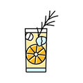 ouzo drink greek cuisine color icon vector illustration