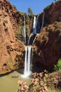 Ouzoud waterfalls in the mountains of the Morocco Royalty Free Stock Photo
