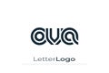 OVA Creative Unique Modern Letter Logo Design. Elegant Monogram Logo Design with Decorative Elements and Typography Royalty Free Stock Photo