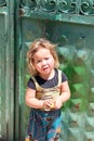 Cute Afghan girl standing and posing