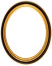 Oval antique picture frame Royalty Free Stock Photo