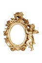 Oval baroque gold picture frame