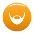 Oval beard icon orange