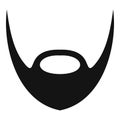 Oval beard icon, simple style.