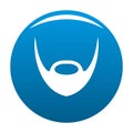 Oval beard icon blue vector