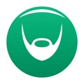 Oval beard icon vector green