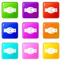 Oval belt buckle set 9