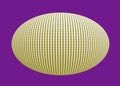 An oval black-white sphere on a purple color background Royalty Free Stock Photo