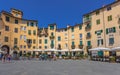 Oval City Square in Lucca Royalty Free Stock Photo