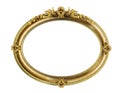 Oval classic golden picture baroque frame Royalty Free Stock Photo