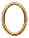 Oval classic golden picture frame Royalty Free Stock Photo