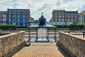 Oval Cliftonville Bandstand in the seaside town of Margate, England, in sunny weather