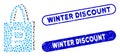 Oval Collage Rouble Shopping with Textured Winter Discount Watermarks