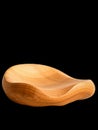 An oval-curved teak form rises like a quiet wave. Royalty Free Stock Photo