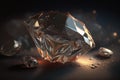 Oval cut diamond. AI generative Royalty Free Stock Photo