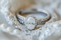 Oval Cut diamond engagement ring, luxury jewelry, closeup Royalty Free Stock Photo