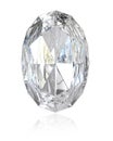 Oval cut diamond Royalty Free Stock Photo