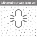 Oval and dashes, constrain sign icon. Web, minimalistic icons universal set for web and mobile