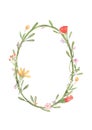 Oval flower frame1