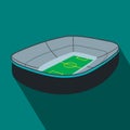 Oval footbal stadium flat icon Royalty Free Stock Photo