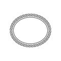 Oval frame with antique ornament template