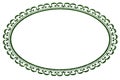 Oval Frame or Border in Grass Texture Royalty Free Stock Photo