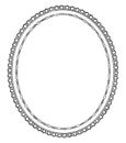 Oval Frame is a simple design, vintage engraving