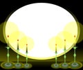 Oval framework with candles Royalty Free Stock Photo