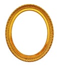 Oval gold frame Royalty Free Stock Photo