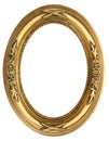 Oval Gold Picture Frame Royalty Free Stock Photo