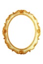 Oval golden color picture frames