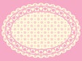 Oval Heart Border with Victorian Eyelet Copy Space