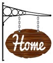 Oval Home Sign and Bracket