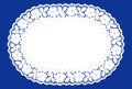 Oval Lace Doily Place Mat Royalty Free Stock Photo